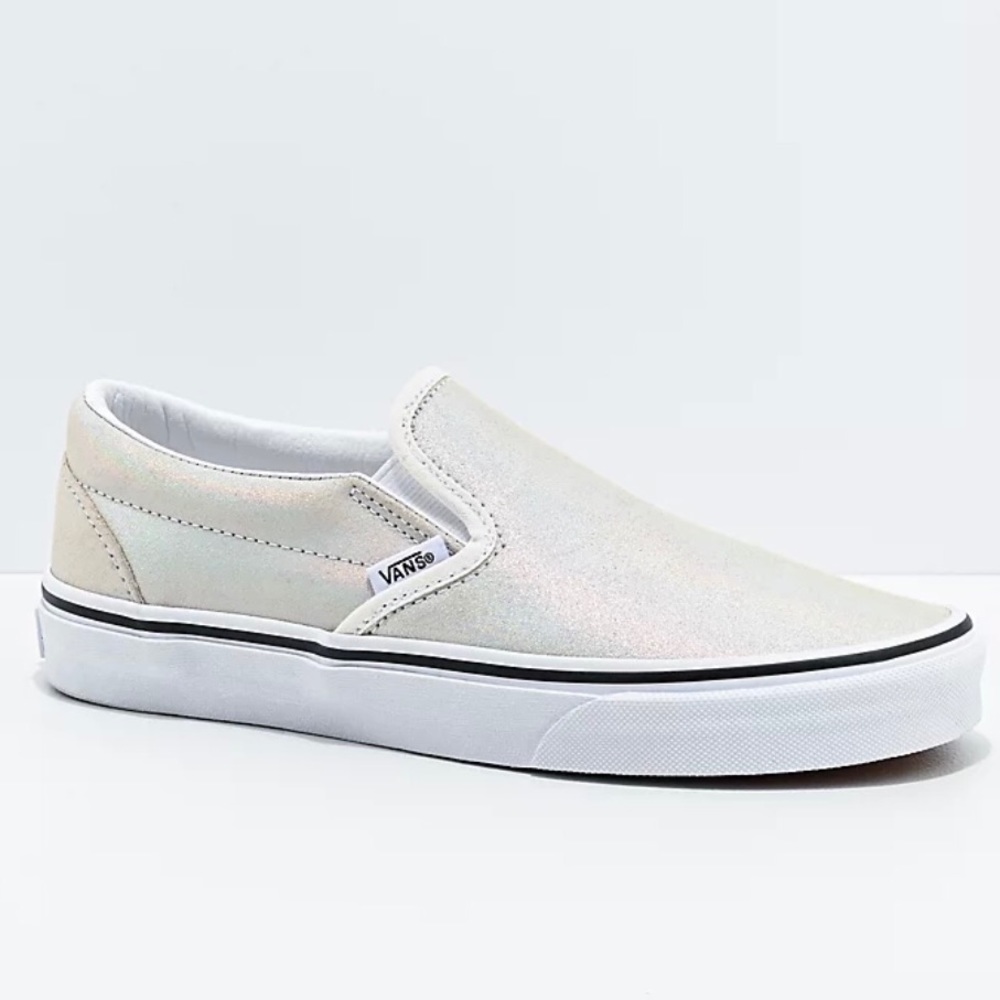 NEW! Prism Silver Slip On Vans